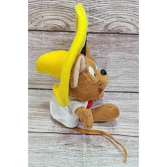 Vintage Warner Bros Plush Speedy Gonzalez Mouse Stuffed Animal Brown 9" 1998 - Picture 3 of 7